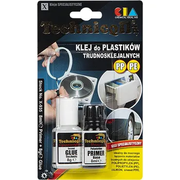 Průmyslové lepidlo Lepidlo na PP, PE, PTFE 8g+8ml univerzální