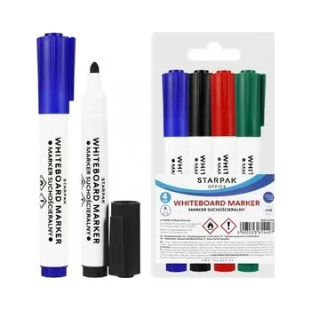 Marker suchościeralny okrągły 4 kolory w etui STARPAK 524558