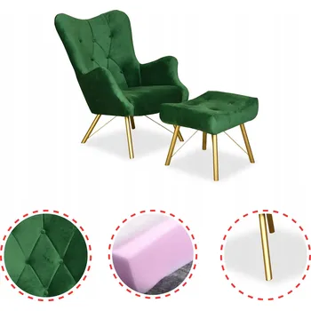 Křeslo Křeslo ušák Family Meble zelené