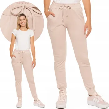 Dámské kalhoty Dámské tepláky Moraj s kapsami Béžové vel. S