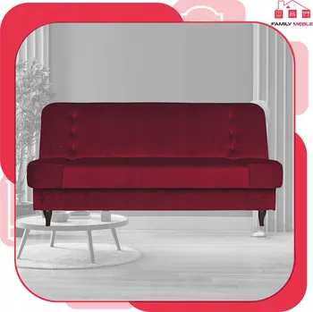 Pohovka Rozkládací pohovka Iza s úložným prostorem, pružinový systém Bonell, bordó Family meble