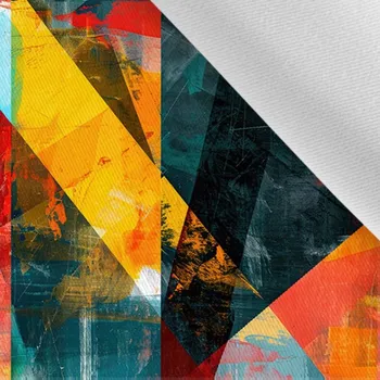 Látka gabarden 230 g malovaný abstrakt