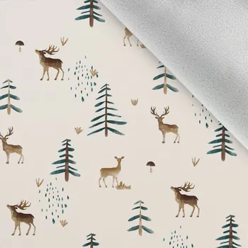 Softshell zimní jelen v lese