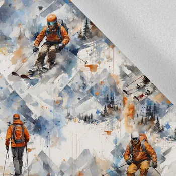 Látka softshell zimní pružný horský lyžař