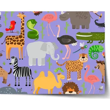 Plakát Sablio Plakát Animované safari - 60x40 cm