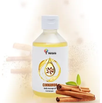 Masážní přípravek VERANA Masážní olej Skořice 250 ml