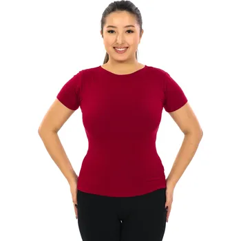 Dámské tričko Himalife Tvarující tričko Plain Sita - červená Velikost: 2XL/3XL - Móda pro plnoštíhlé, Oblečení nadměrné velikosti