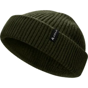 Pokrývka hlavy Nordic | Olivově zelená rybářská čepice z vlněné směsi - Arkai