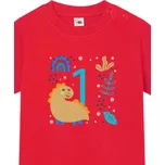Dětské tričko pro nejmenší s volitelným věkem dinosaurus, Barva Červená, Velikost 18–24m, Canvas Dětské tričko pro nejmenší Bezvatriko.cz 3063