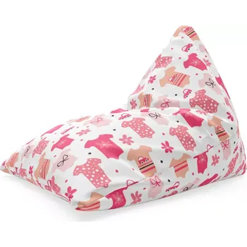Sedací pytel Sablio Sedací vak Triangl Růžové oblečky: 120 x 100 x 100 cm