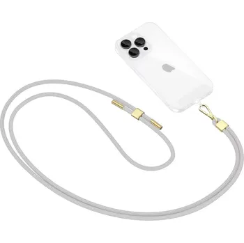 Tech-Protect C2S ROPE CROSSBODY Šňůrka / popruh na telefon - Šedá / zlatá