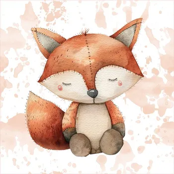 Panel z nepromokavého polyesteru 49x49 šitá liška