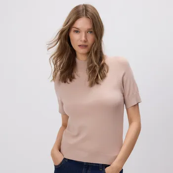 Dámský svetr Reserved - Hladký svetr - béžová - YT260-80X - YT260-80X-XS