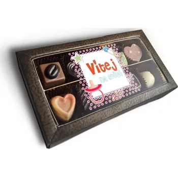 Bonboniéra Sablio Pralinky Vítej na světě 3 - 10 ks pralinek