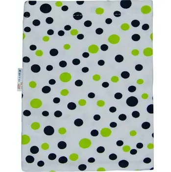 ESITO | Žínka bavlna úplet Jersey Puntík zelená - puntík zelená / 19 x 14 cm