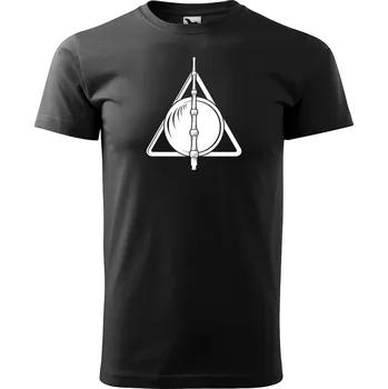 Pánské tričko Sablio Tričko s potiskem Relikvie - černé 2XL