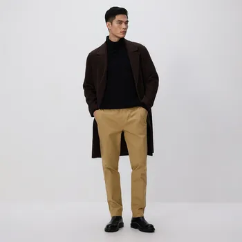 Pánské kalhoty Reserved - Bavlněné kalhoty chino slim - béžová - 6002L-80X - 6002L-80X-30