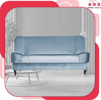 Obývací pokoj Rozkládací pohovka Sara s úložným prostorem, pružinový systém Bonell, modrá Family meble