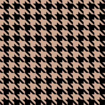 Designová podšívka kohoutí stopa černo-béžová 2x2 cm