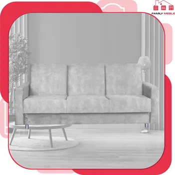 Pohovka Pohovka Family Meble 212 x 95 cm velur šedá