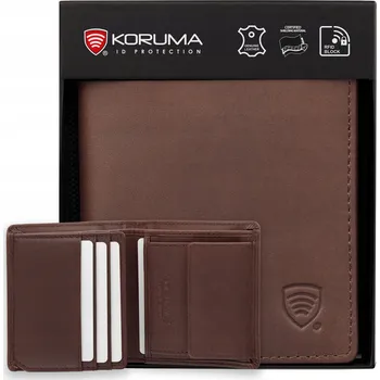 Peněženka Koruma peněženka z pravé kůže hnědá - muž