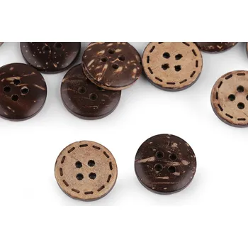 Knoflík Knoflík kokos oboustranný velikost 24", 28", 36", 40", 48", malé, 2 (28") přírodní stř.