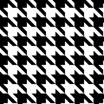 Látka zamat/velvet ELIZA kohoutí stopa černo-bílá