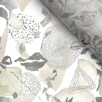 Měkký tyl abstrakt Eva bílý