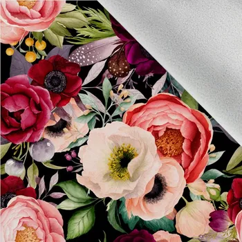 Látka softshell zimní romance černý