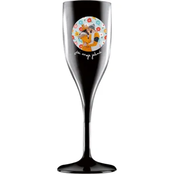 Sklenice Personalizovaná nerozbitná prosecco sklenice s výřezem fotky na podkladu