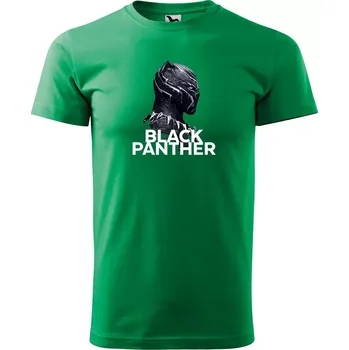 Sablio Tričko s potiskem BLACK PANTHER - zelené S
