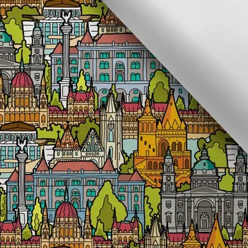 Látka s potiskem kočárkovina TD/NS I love Budapest by Takoy®