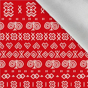 Látka softshell zimní Čičmany červené