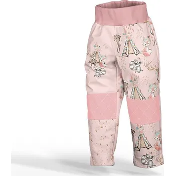 Panel se střihem 158 softshell kalhoty indiana girl pink