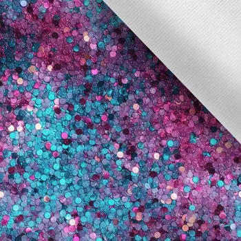 Letní pružný softshell glitry magenta a tyrkys