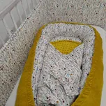 Pro útulný domov Sada do postýlky 3 dílná Květy hořčicové