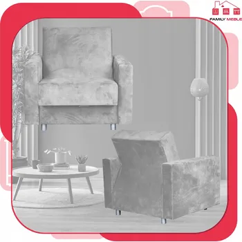 Křeslo Rozkládací křeslo Family Meble šedé