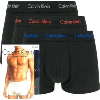 Boxerky PÁNSKÉ BOXERKY CALVIN KLEIN ČERNÉ LOW RISE 3PACK SADA 3 KUSY vel. S