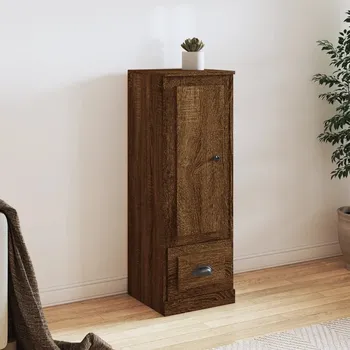 Příborník do zásuvky vidaXL Skříň highboard hnědý dub 36 x 35,5 x 103,5 kompozitní dřevo