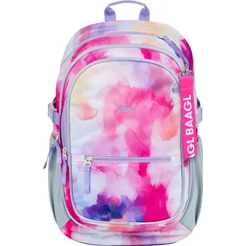 Školní batoh Vícekomorový Školní batoh BAAGL fialový, růžový 25 l