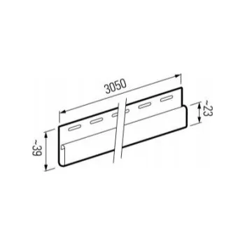 Obklad UKONČOVACÍ LIŠTA SVP-14 KRÉMOVÁ, pro obkladové panely a fasádní obklady