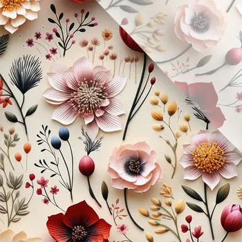 Umělé hedvábí / silky mírně elastické 3D květiny Selena