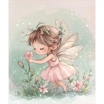 Softshell zimní PANEL 50x60 kreslená víla Melánie