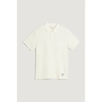 Pánská košile POLOKOŠILE GANT WAFFLE TEXTURE SS POLO CREAM