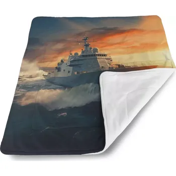 deka Sablio Deka pro miminko Válečná loď v rozbouřených vodách - 90x120 cm