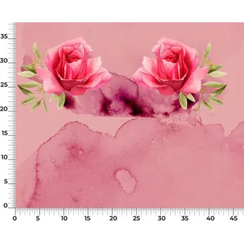Panel na fusak z kočárkoviny 50x40 Romance růžový "C"