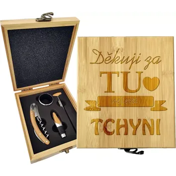 Víno Sablio Dárková sada na víno Děkuji za tu nejlepší tchyni: 147×168×49 mm