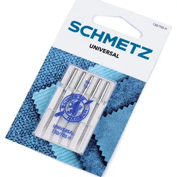 Strojové jehly Universal 60;70;80;90;100 Schmetz na kartě, malé, 4 (90/14) nikl
