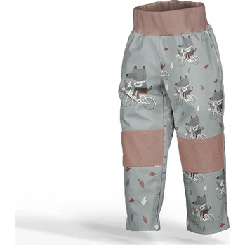 Panel se střihem 140 softshell kalhoty vlk na kole