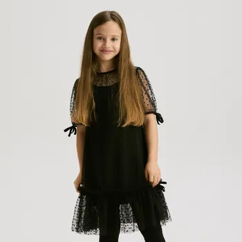 Dívčí šaty Reserved - Puntíkované šaty - černý - 291FW-99X - 291FW-99X-128